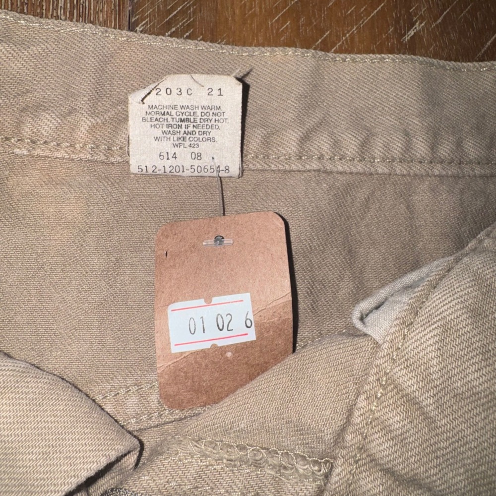 Levi's 550 Relaxed Fit Pants Mens 36x34 Tan Good Vintage Made in USA Tapered - Picture 3 of 7